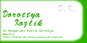 dorottya kozlik business card